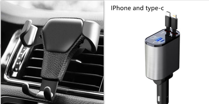 Metal Car Charger 100W Super Fast Charging Car Cigarette Lighter USB And TYPE-C Adapter - Jabula & Co