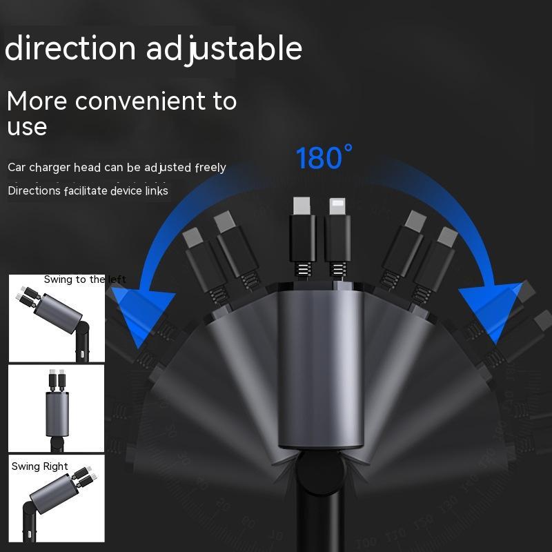 Metal Car Charger 100W Super Fast Charging Car Cigarette Lighter USB And TYPE-C Adapter - Jabula & Co