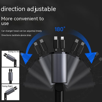 Metal Car Charger 100W Super Fast Charging Car Cigarette Lighter USB And TYPE-C Adapter - Jabula & Co