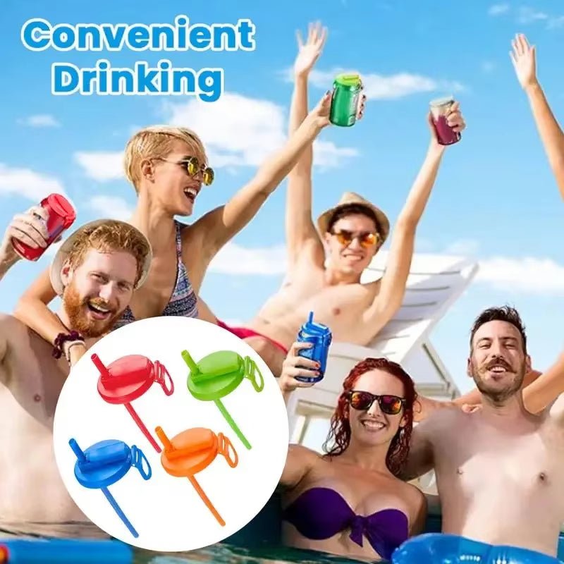 Soda Can Lid Straw Soda Can Lid Cola Cans Cup Lid Reusable Can Stopper For Soda Beer Drinks Juice Coke Beverage Cap Fits Standard Coke Can - Jabula & Co