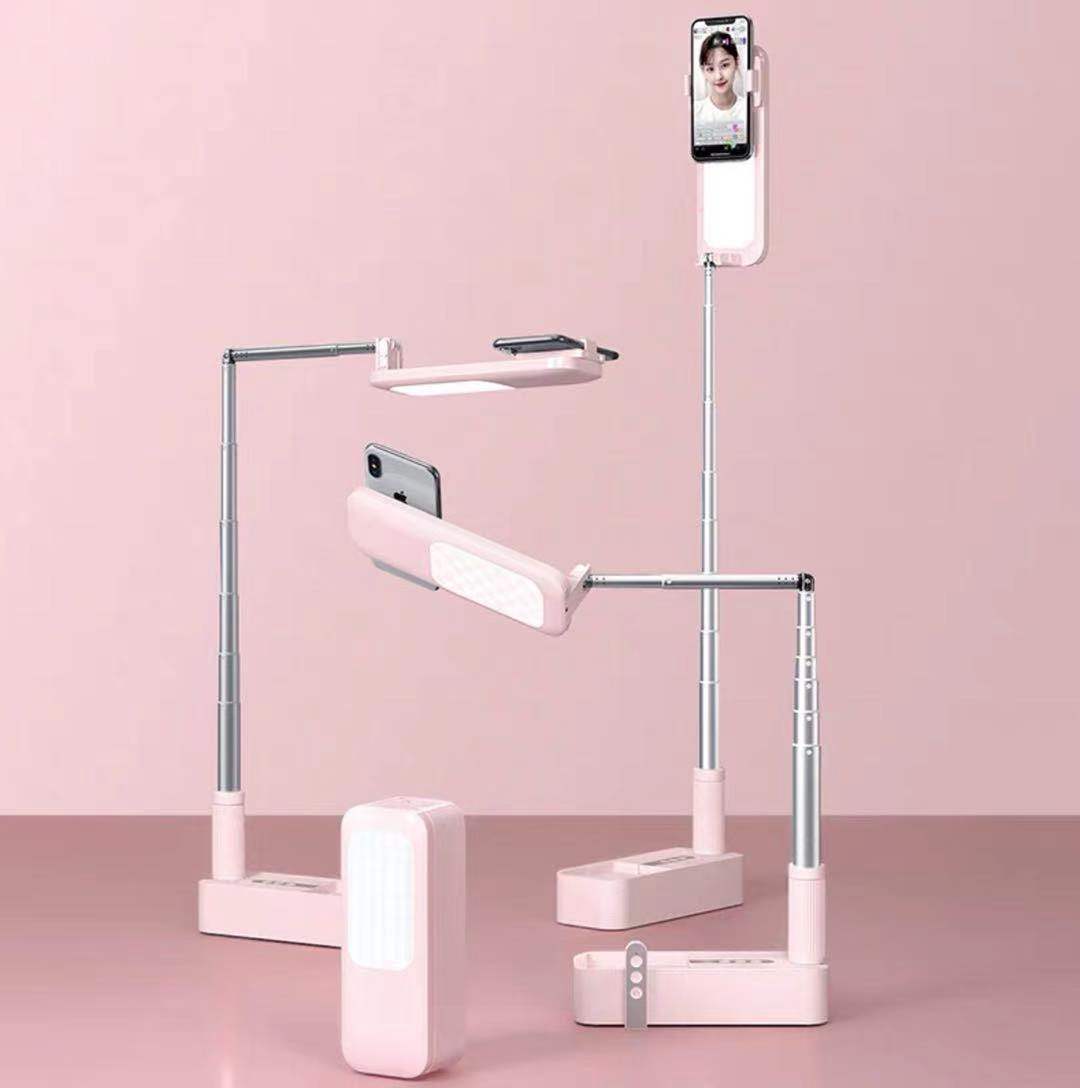 Selfie Portable Mobile Phone Holder With Light Foldable Bluetooth Remote Control - Jabula & Co