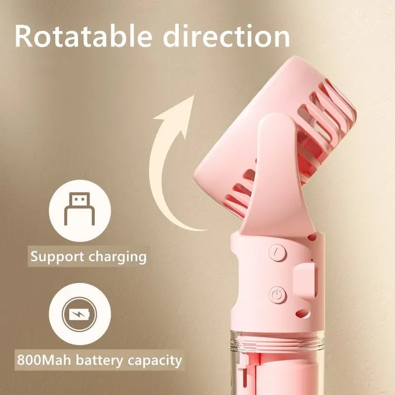 Portable Handheld Spray Fan 4-Speed Water Spray Mist Fan Summer Cooling Artifact USB Charging Summer Supplies Outdoor Mini Fan - Jabula & Co