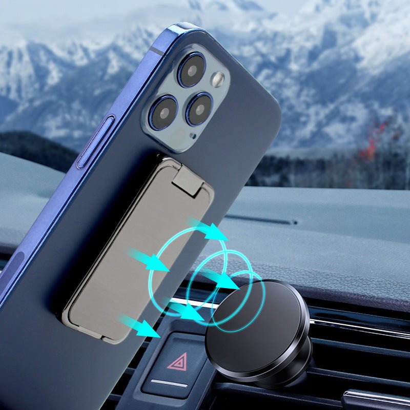 Foldable Mobile Phone Holder Ring Buckle Retractable Desktop CellPhone Stand Car Magnetic Bracket Office Accessories - Jabula & Co