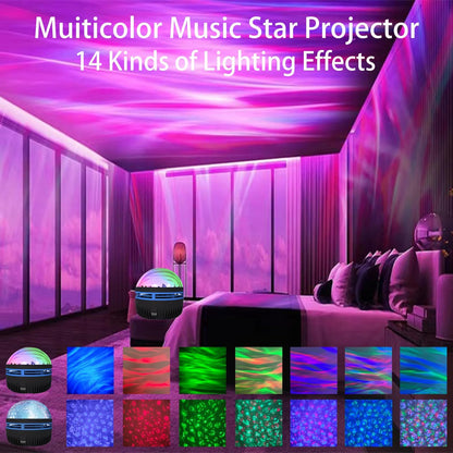 LED Star Galaxy Projector Lamp Spotlight Colorful Rotating Magic Ball Bedroom Atmosphere Lamp Bar KTV Disco Party Stage Light - Jabula & Co
