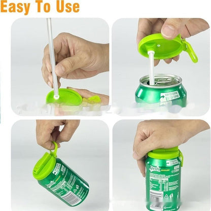 Soda Can Lid Straw Soda Can Lid Cola Cans Cup Lid Reusable Can Stopper For Soda Beer Drinks Juice Coke Beverage Cap Fits Standard Coke Can - Jabula & Co