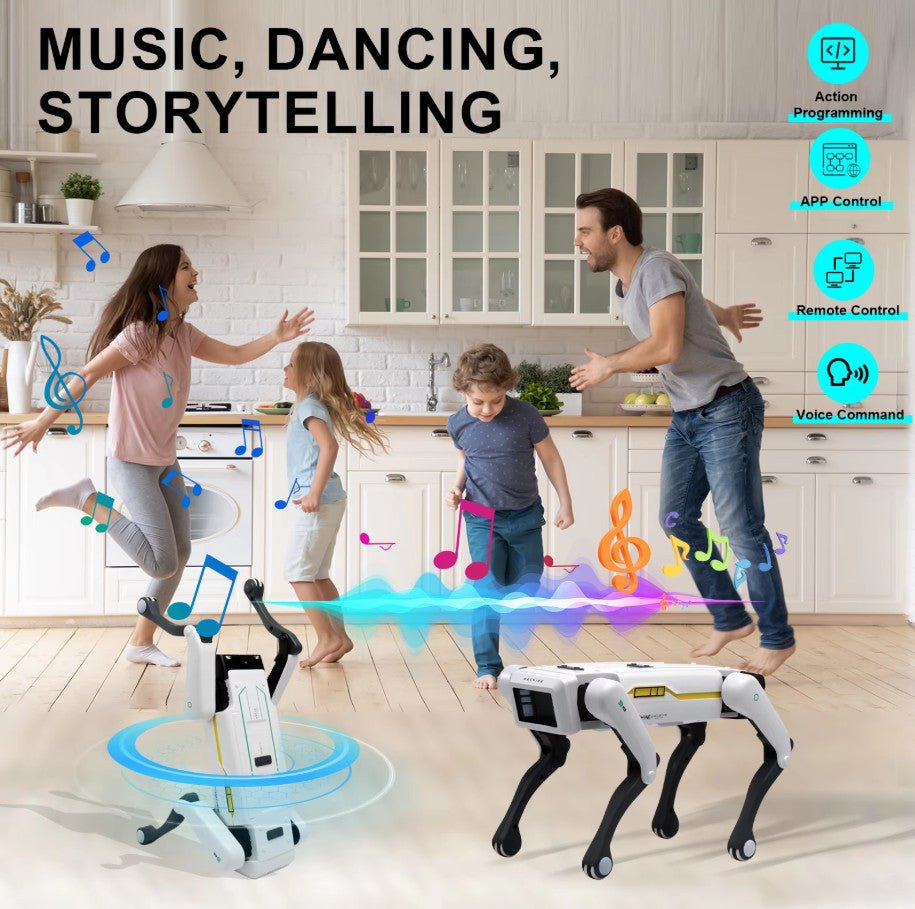 Intelligent AI RC Robot Dog Voice Dialogue APP Remote Control Programming Singin - Jabula & Co