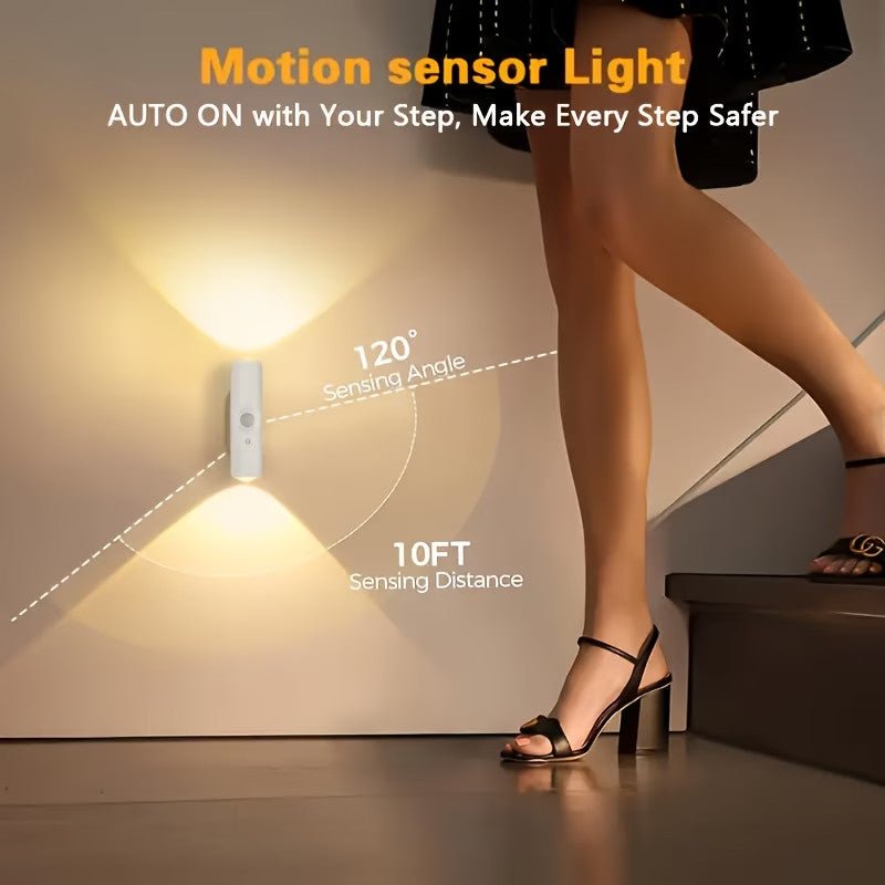 Magnetic RGB LED Night Light Smart Motion Sensor USB Rechargeable Ambient Lamp - Jabula & Co