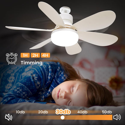 Modern Led Ceiling Fan With Light Dimmable E27 Bedroom Living Room Fan Lamp 30W - Jabula & Co