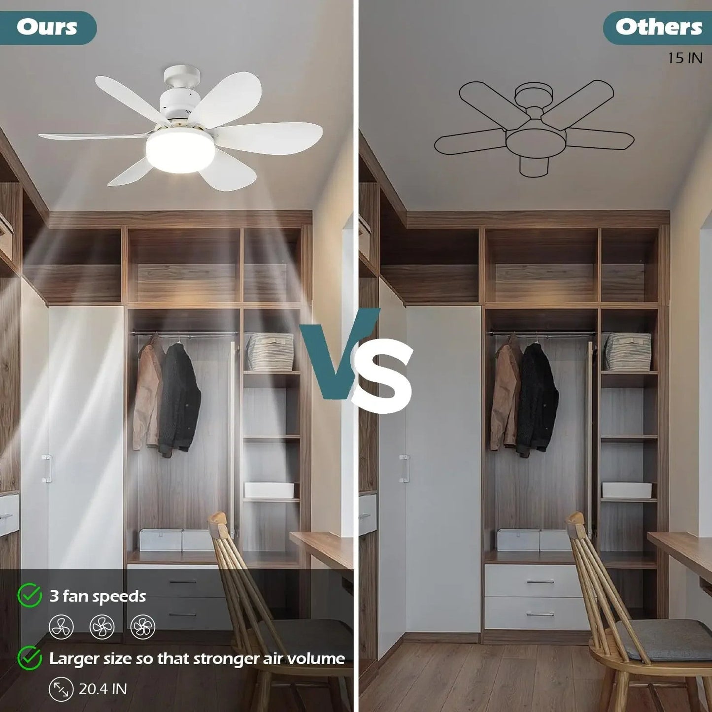 Modern Led Ceiling Fan With Light Dimmable E27 Bedroom Living Room Fan Lamp 30W - Jabula & Co
