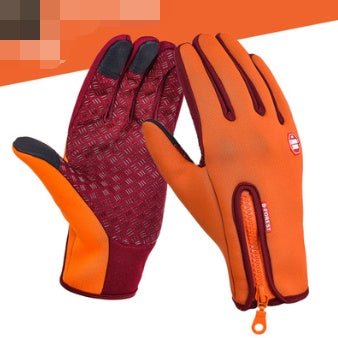 Outdoor Waterproof Gloves Touch Screen Windproof Riding Zipper Sports Winter Warm Fleece Mountaineering Gloves - Jabula & Co
