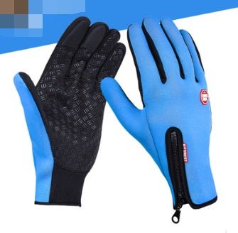 Outdoor Waterproof Gloves Touch Screen Windproof Riding Zipper Sports Winter Warm Fleece Mountaineering Gloves - Jabula & Co
