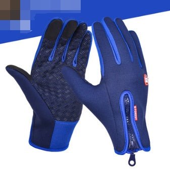 Outdoor Waterproof Gloves Touch Screen Windproof Riding Zipper Sports Winter Warm Fleece Mountaineering Gloves - Jabula & Co