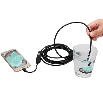 OWSOO 6 LED 7MM USB Endoscope Camera 5M Waterproof USB Wire Snake Tube Inspection Borescope For OTG Compatible Android Phones - Jabula & Co