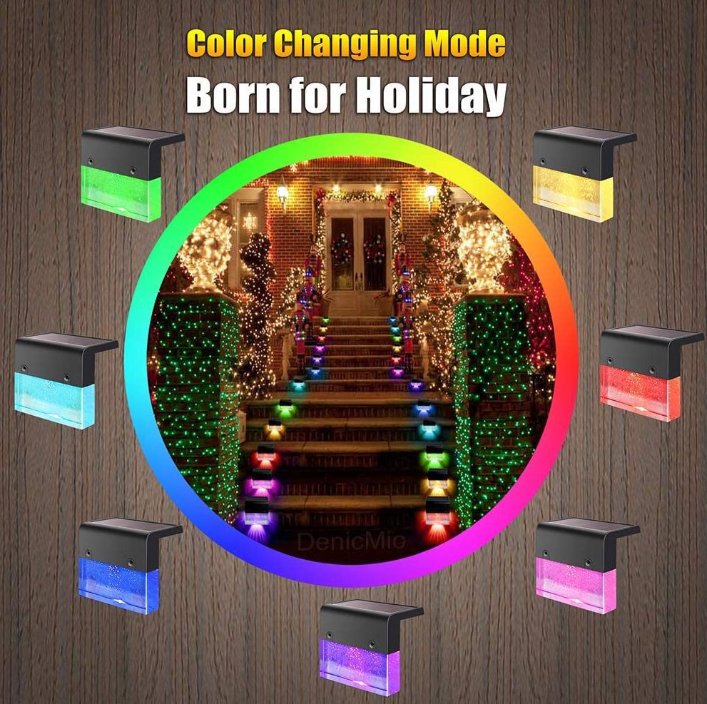 Waterproof New RGB LED Solar Light Step Fence Light - Jabula & CoWaterproof New RGB LED Solar Light Step Fence LightLED Solar Light Step Fence LightJabula & CoJabula & CoWaterproof New RGB LED Solar Light Step Fence LightCJLE101693101AZ6