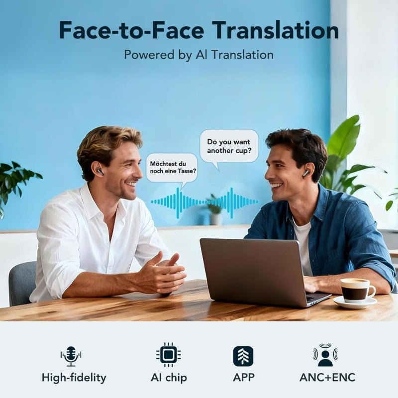 Wireless BT AI Translation Earbuds 144 - Language Real - time Translation Headphones - Jabula & Co